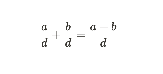 Image 15: fraction addition formula with the same denominator