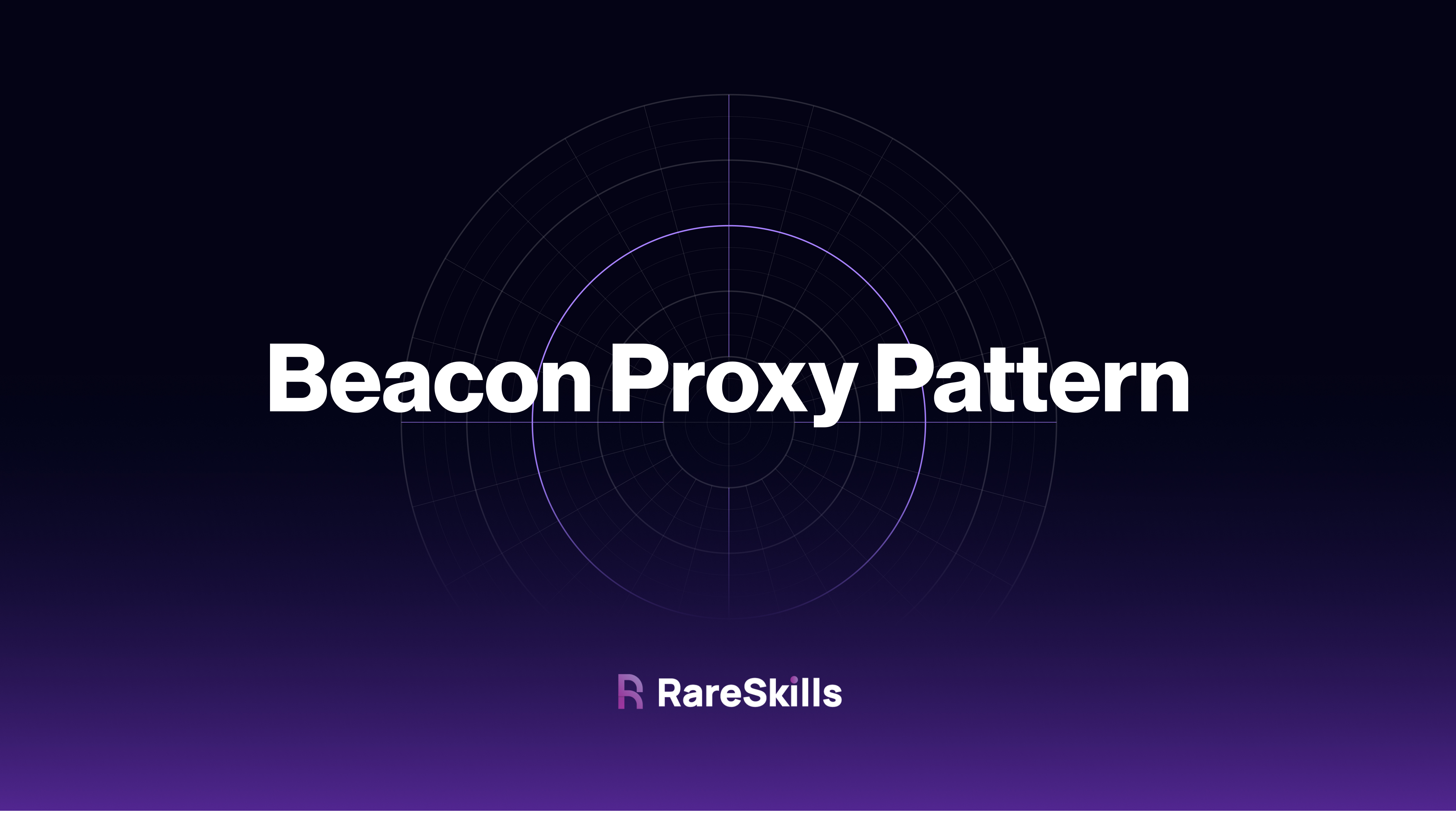 Beacon Proxy Pattern Banner by RareSkills