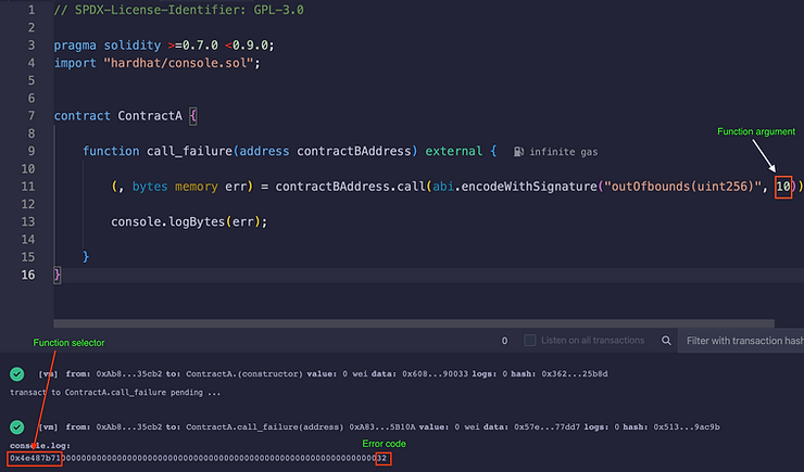 Illegal array access operation error, out-of-bound error: 0x32