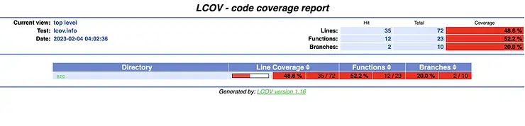 forge coverage lcov report