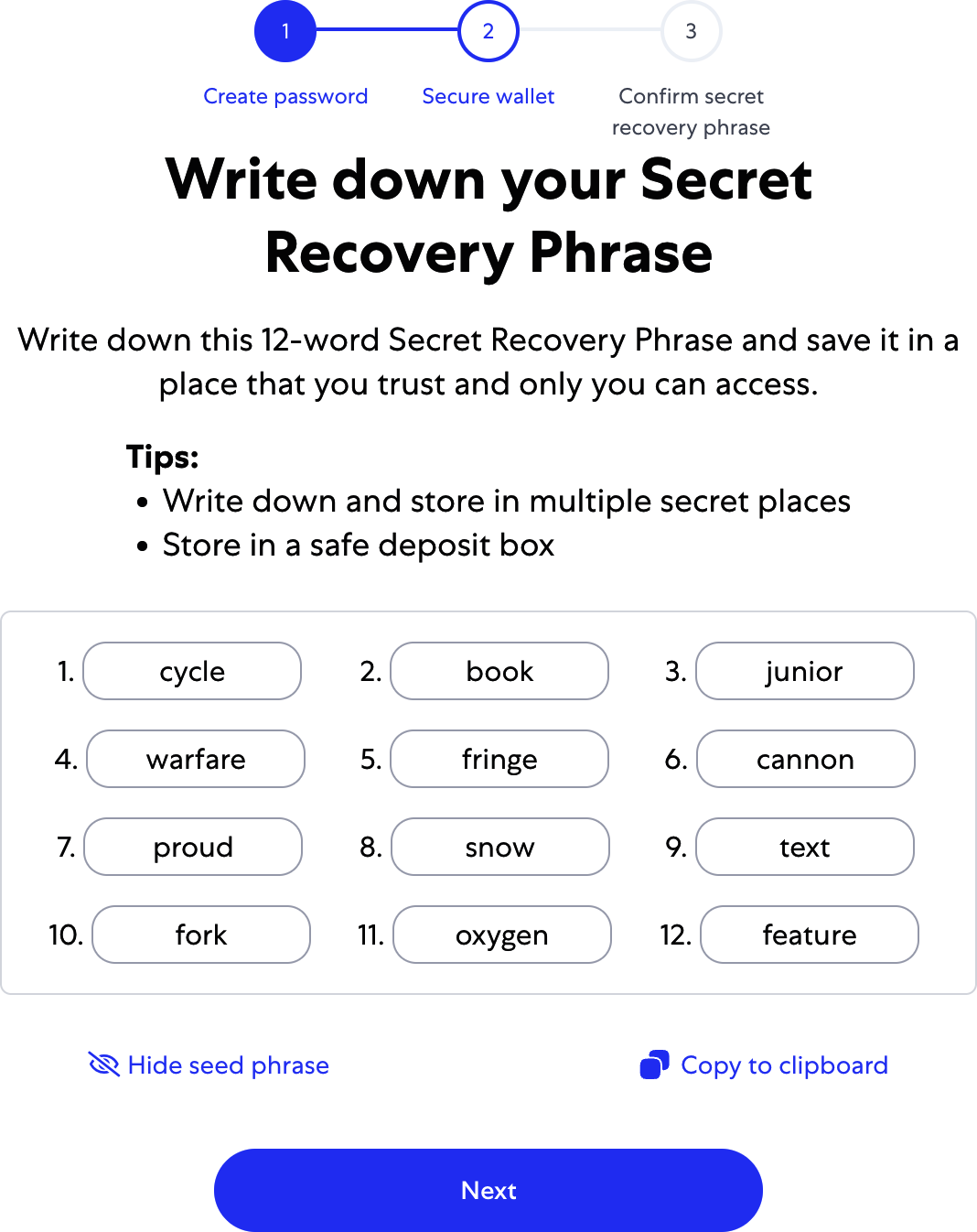 MetaMask 创建的钱包的助记词备份