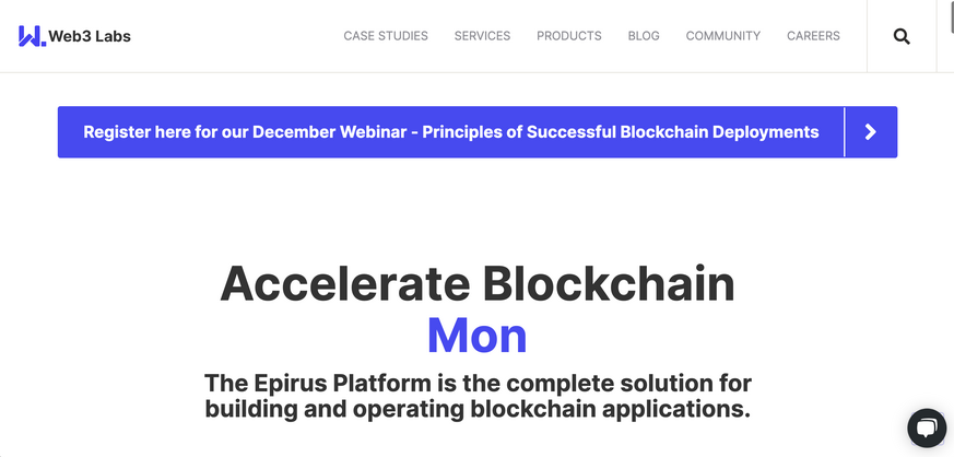screenshot from the Epirus website