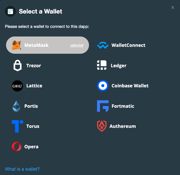Wallet Options