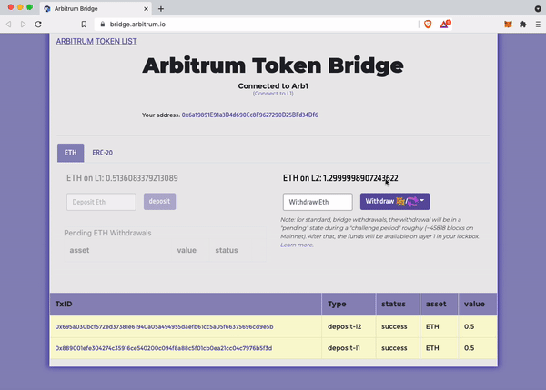 ARBITRUM Token桥使用教程插图8